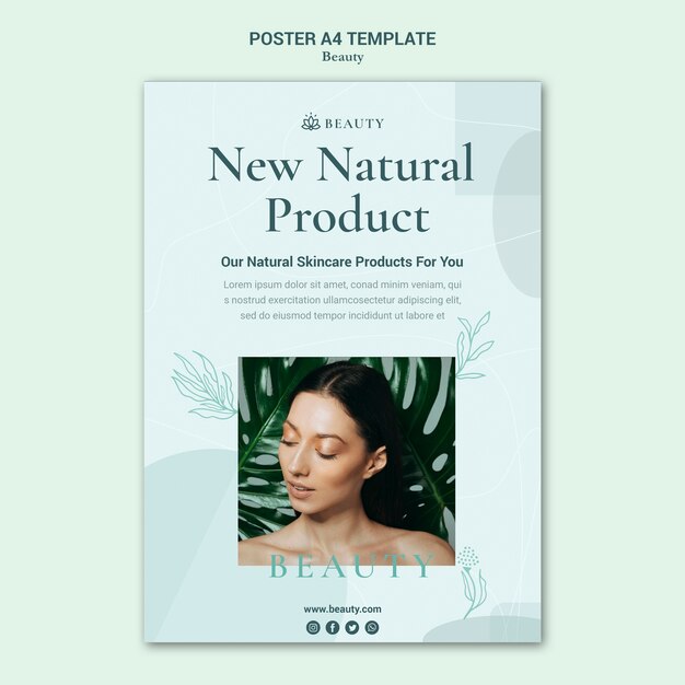 Modèle d'affiche de beauté