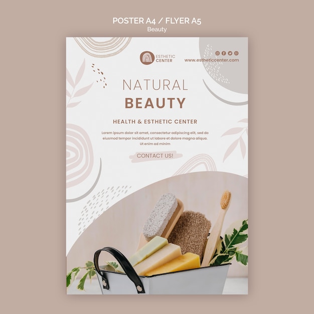 Modèle d'affiche de beauté