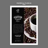 PSD gratuit modèle d'affiche de café