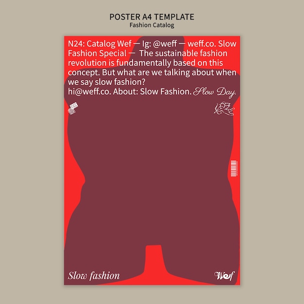 modèle d'affiche de catalogue de mode à design plat