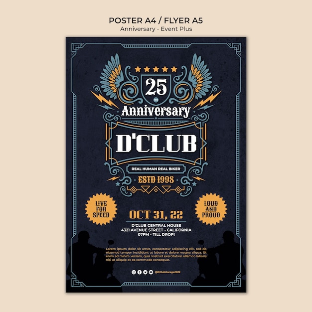 Modèle D'affiche De Célébration D'anniversaire