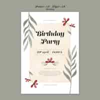 PSD gratuit modèle d'affiche de célébration d'anniversaire