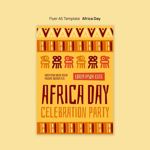 Modèle d'affiche de célébration de la journée de l'Afrique
