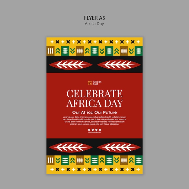 Modèle d'affiche de célébration de la journée de l'Afrique
