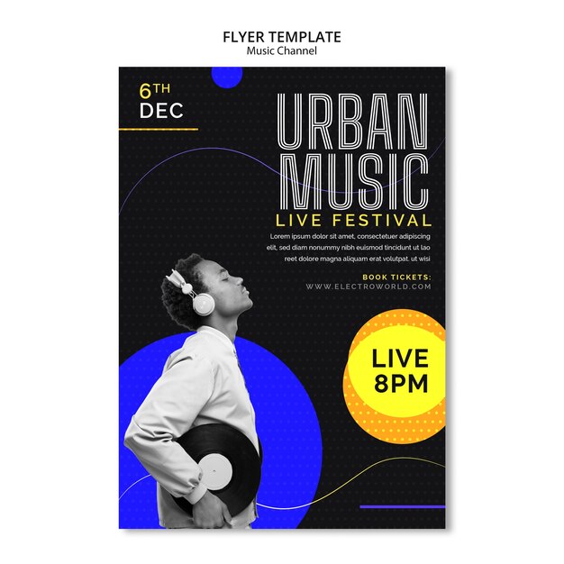 Modèle d'affiche de chaîne de musique