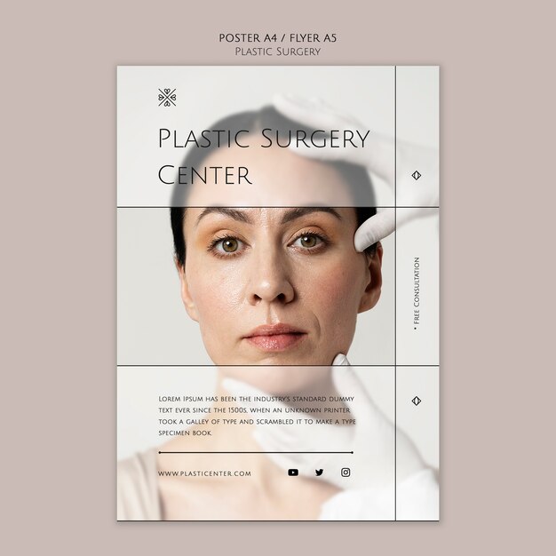Modèle d'affiche de chirurgie plastique
