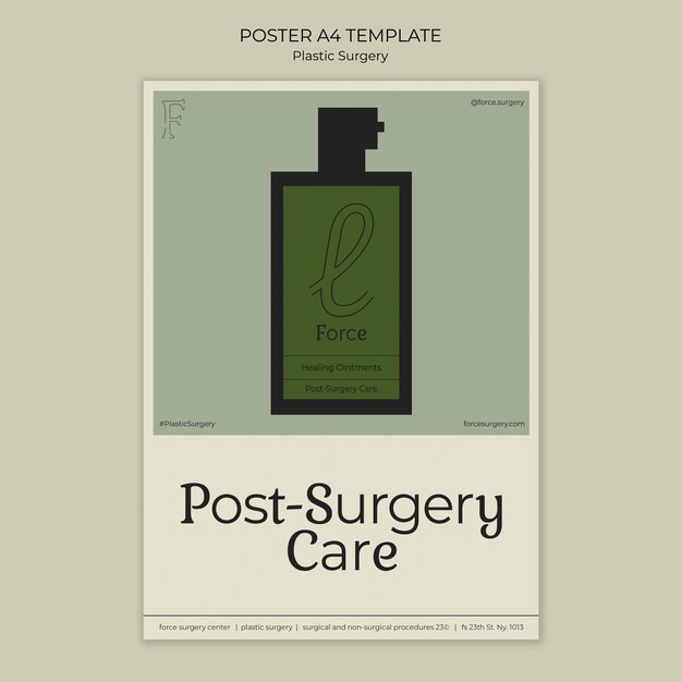 Modèle d'affiche de chirurgie plastique