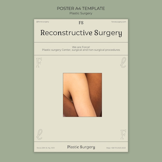 Modèle d'affiche de chirurgie plastique
