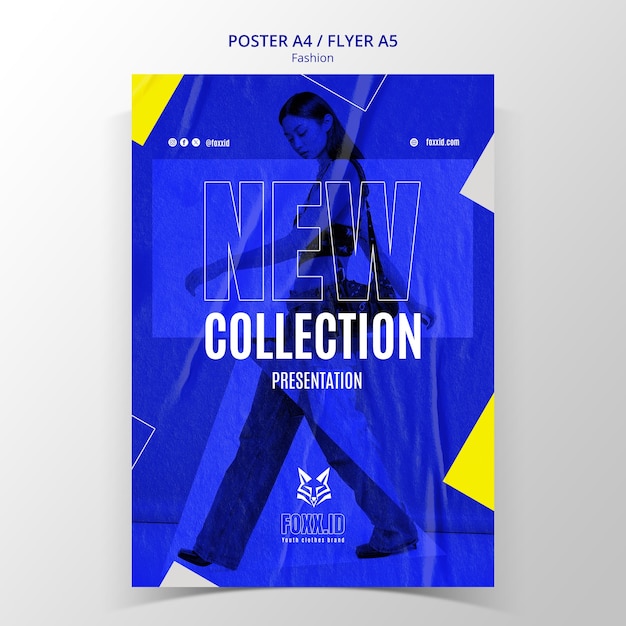 PSD gratuit modèle d'affiche de collection de mode