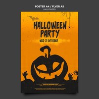 PSD gratuit modèle d'affiche concept halloween