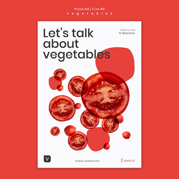 Modèle D'affiche De Concept De Légumes