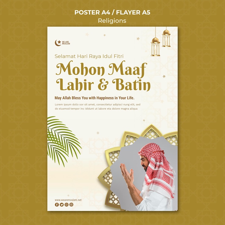 PSD gratuit modèle d'affiche de concept de religion