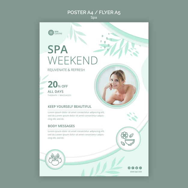 Modèle D'affiche De Concept De Spa