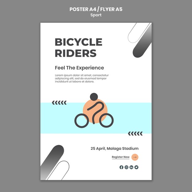 Modèle d'affiche de concept de sport