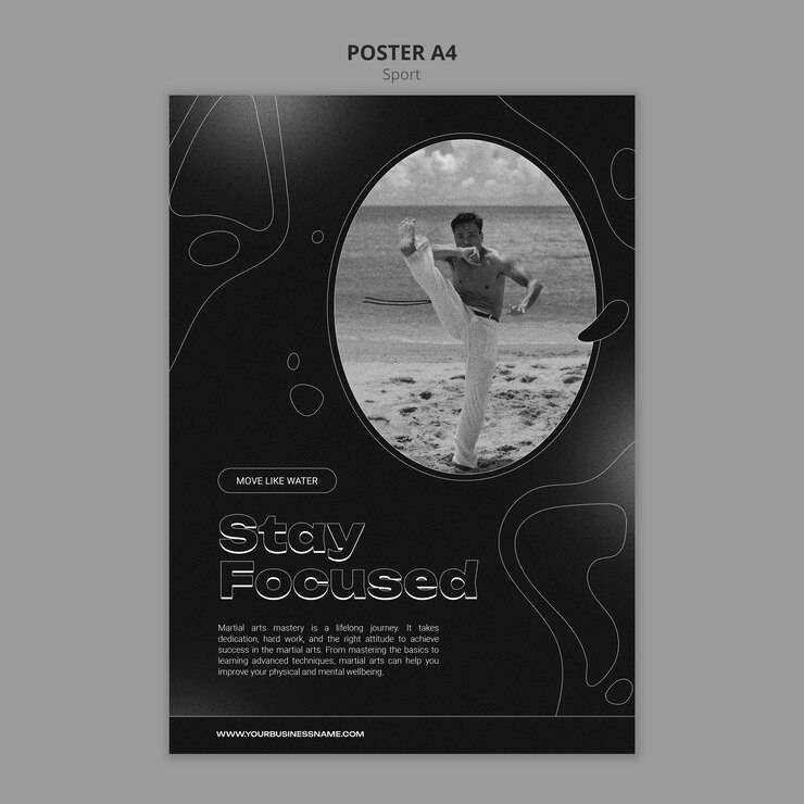 PSD gratuit modèle d'affiche de concept de sport