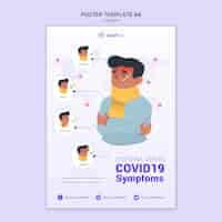 PSD gratuit modèle d'affiche avec covid19