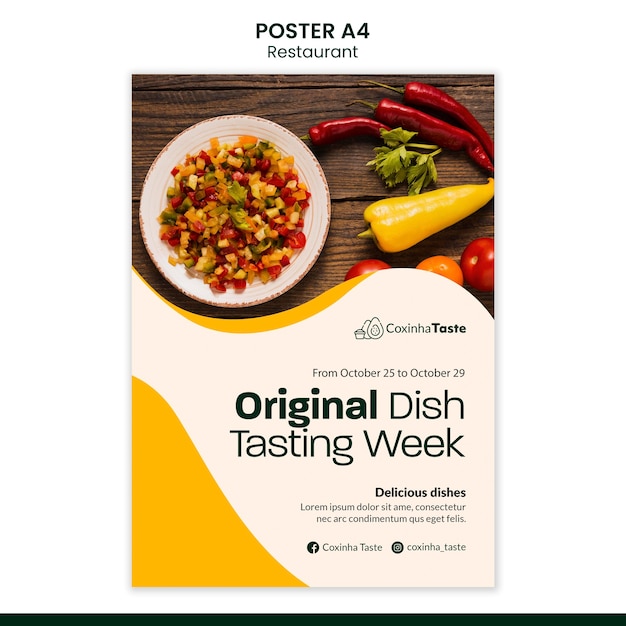 PSD gratuit modèle d'affiche de cuisine brésilienne