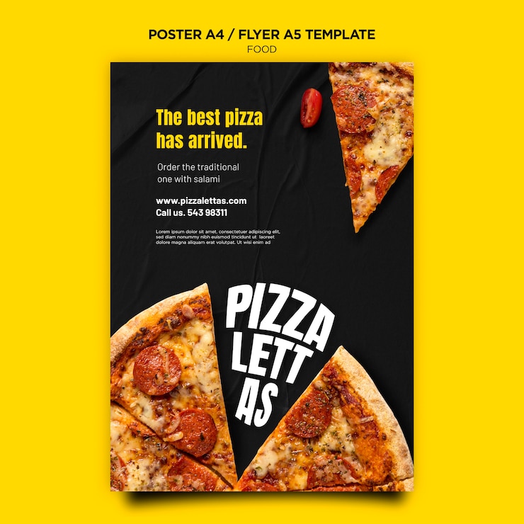 PSD gratuit modèle d'affiche de cuisine italienne