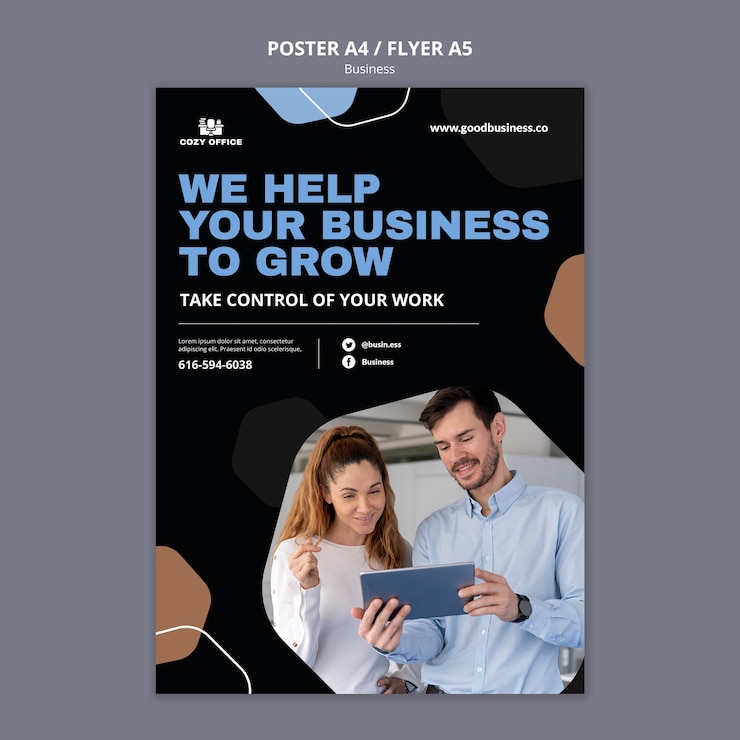 PSD gratuit modèle d'affiche/dépliant d'entreprise
