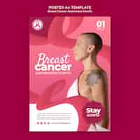 PSD gratuit modèle d'affiche du mois de sensibilisation au cancer du sein