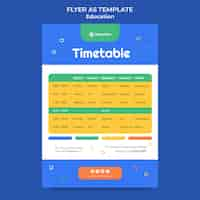 PSD gratuit modèle d'affiche d'éducation au design plat