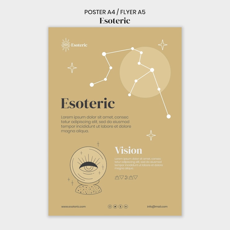 PSD gratuit modèle d'affiche ésotérique
