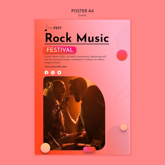 PSD gratuit modèle d'affiche d'événement musical