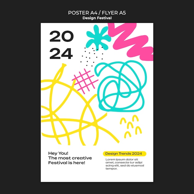 Modèle d'affiche de festival de conception