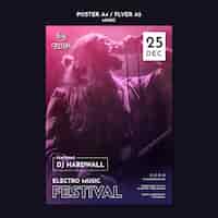 PSD gratuit modèle d'affiche de festival de musique