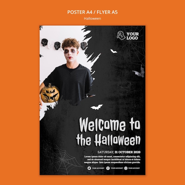 PSD gratuit modèle d'affiche de fête d'halloween