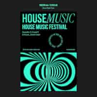 PSD gratuit modèle d'affiche de fête de musique house