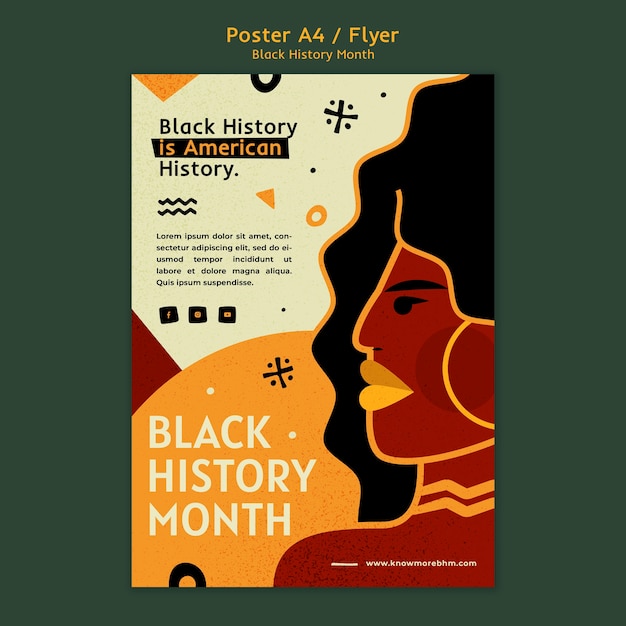 Modèle D'affiche Ou De Flyer Du Mois De L'histoire Des Noirs