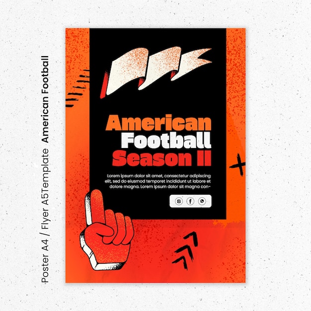 PSD gratuit modèle d'affiche de football américain