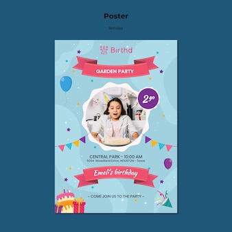Modele D Affiche Avec Fete D Anniversaire Psd Gratuite Modele D Affiche Avec Fete D Anniversaire Psd Gratuite