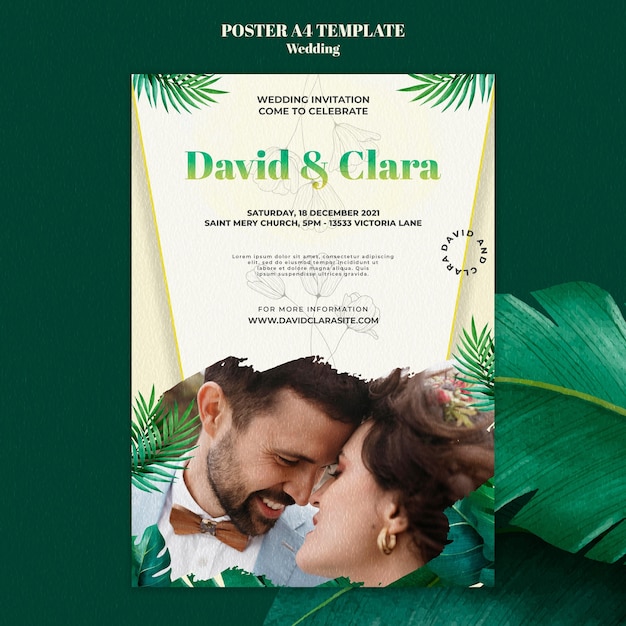 Modèle D'affiche D'invitation De Mariage