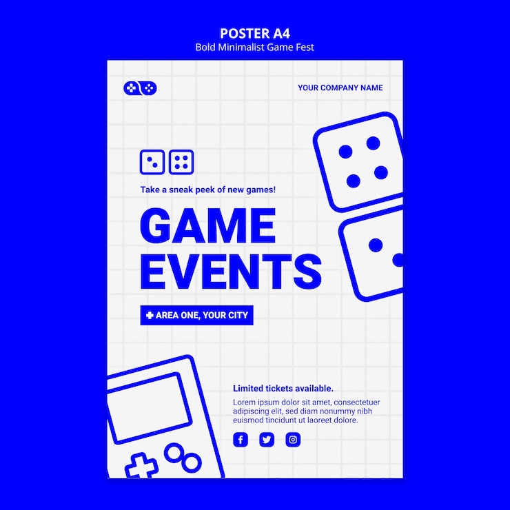 PSD gratuit modèle d'affiche de jeux vidéo jam fest