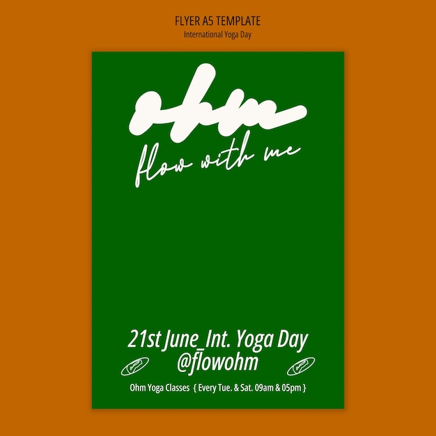 Modèle D'affiche De La Journée Internationale Du Yoga