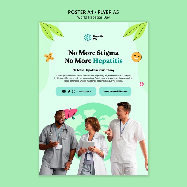 Modèle d'affiche de la journée mondiale de l'hépatite