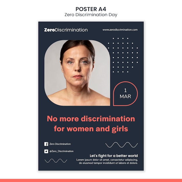 Modèle D'affiche De La Journée Zéro Discrimination