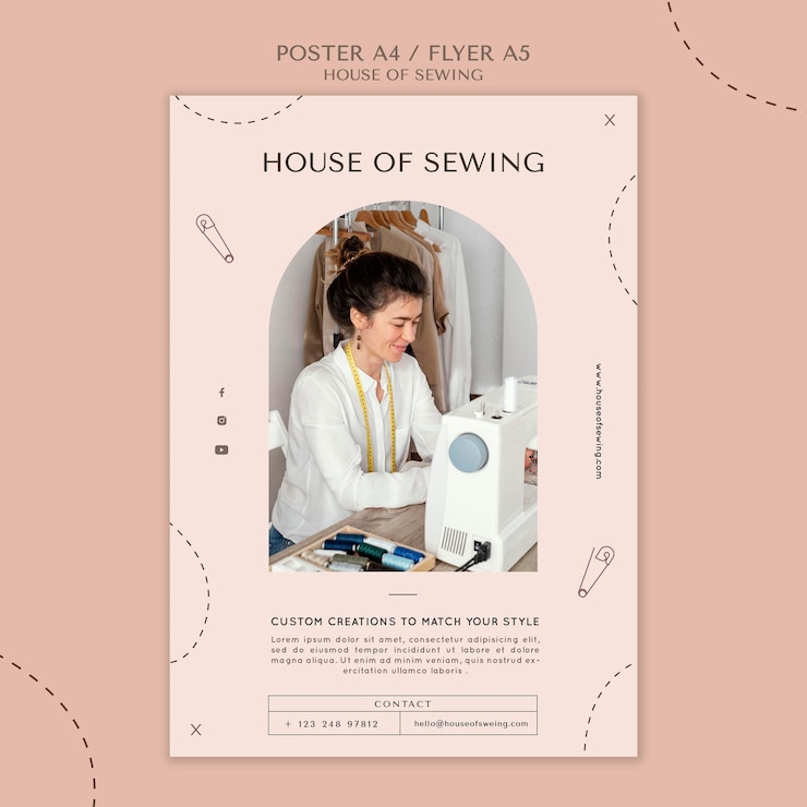 PSD gratuit modèle d'affiche de la maison de couture