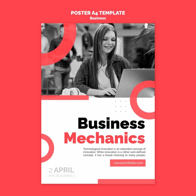 Modèle d'affiche de mécanique d'entreprise