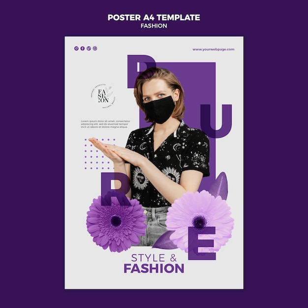 Modèle d'affiche de mode