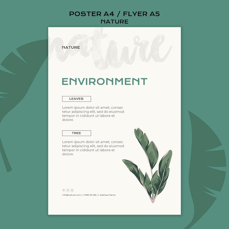 PSD gratuit modèle d'affiche de nature sauvage