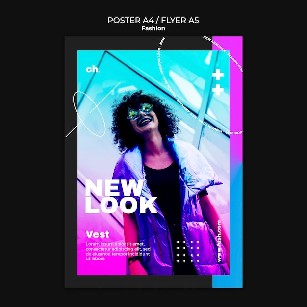 PSD gratuit modèle d'affiche de la nouvelle collection de mode