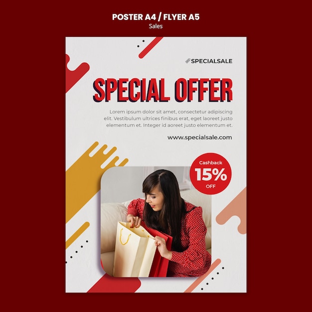 PSD gratuit modèle d'affiche d'offre spéciale