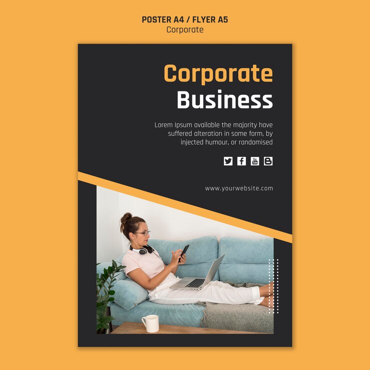 PSD gratuit modèle d'affiche pour entreprise
