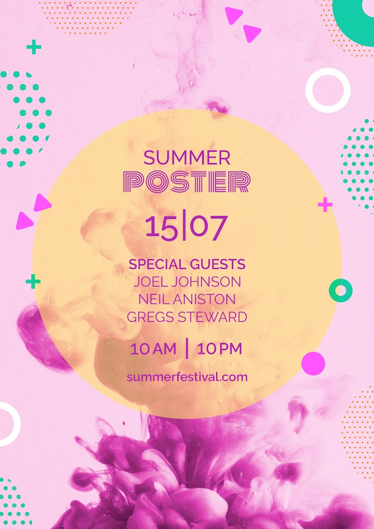 PSD gratuit modèle d&#39;affiche pour le festival d&#39;été