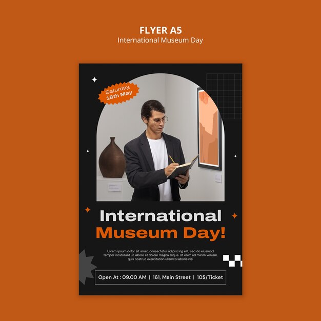 Modèle d'affiche pour la journée internationale des musées