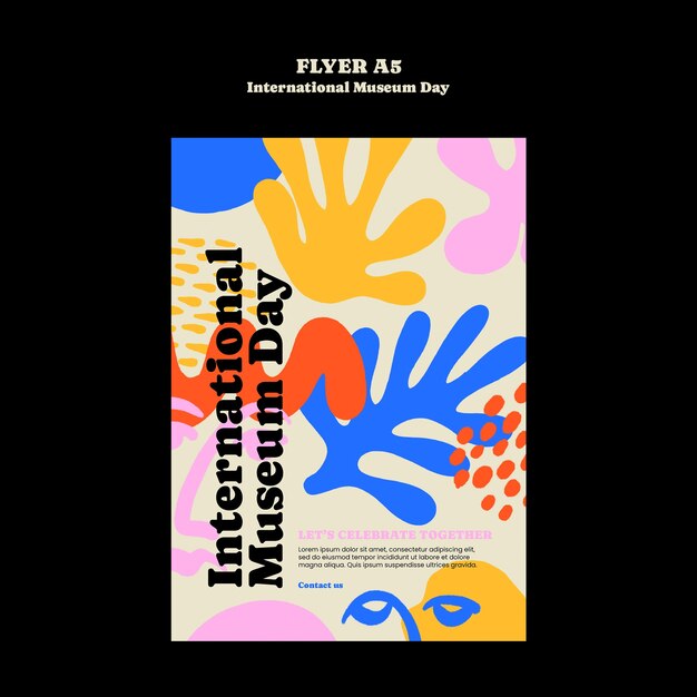 Modèle d'affiche pour la journée internationale des musées