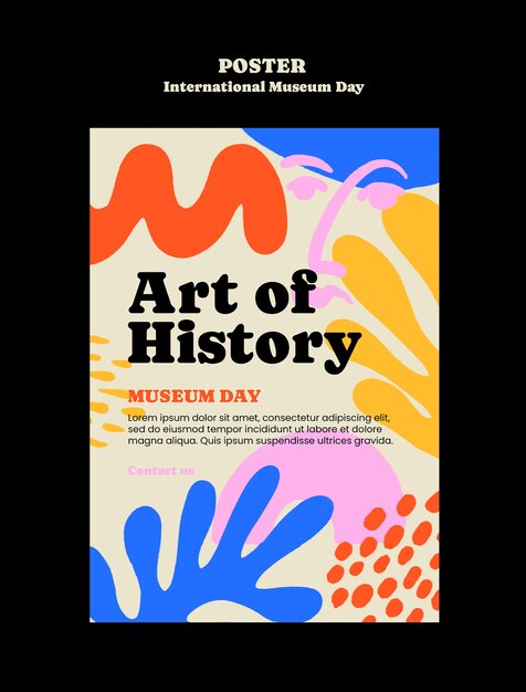 Modèle d'affiche pour la journée internationale des musées